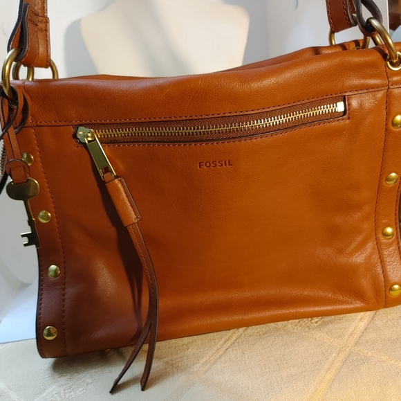 Fossil light brown leather shoulder bag - Picture 3 of 10